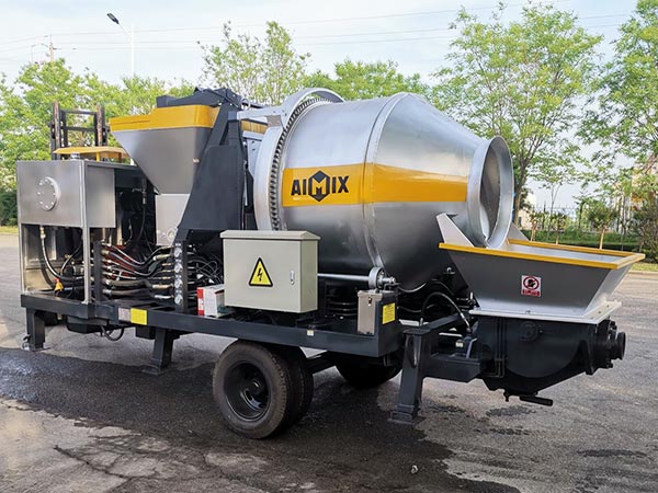 concrete mixer and pump