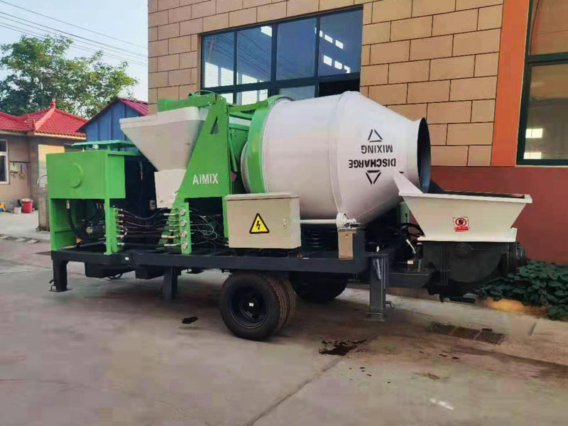 diesel concrete mixer with pump