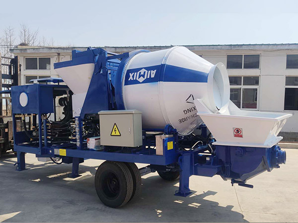 diesel concrete mixer with pumps