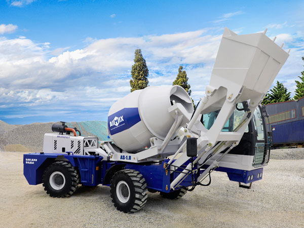 AS-1.8 self loading concrete mixer with pump