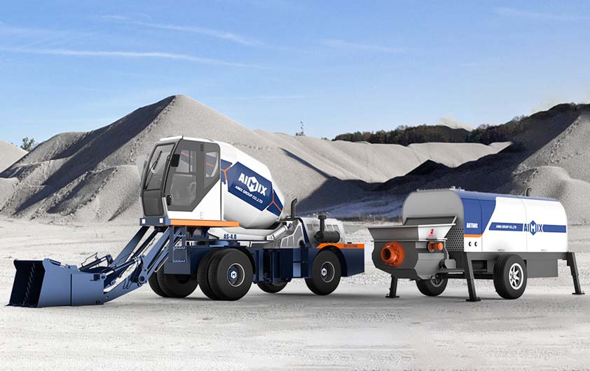 AIMIX self loading mixer and concrete trailer pump Philippines